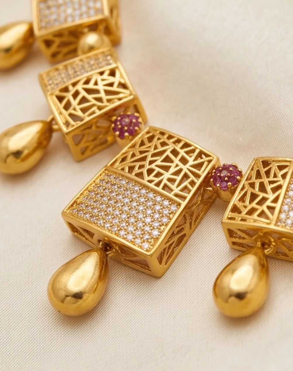Gold Plated Necklace Set view 3