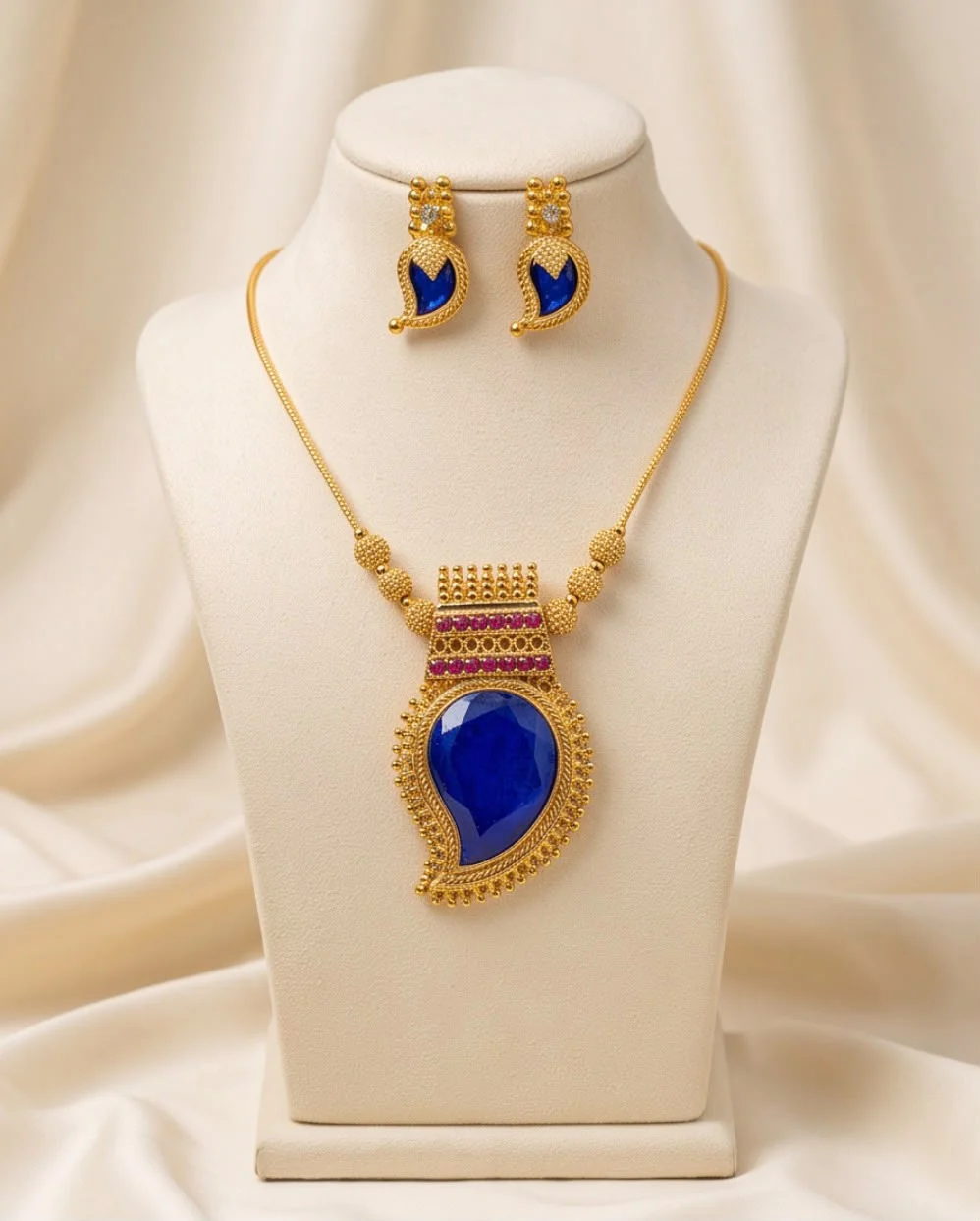 7cm Big Blue Palakka Pendant Set alternate view