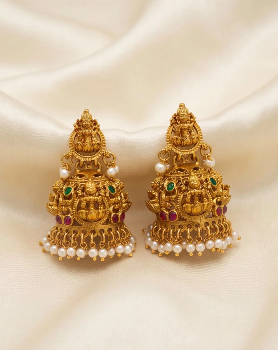 Traditional Indian Antique Earrings view 3