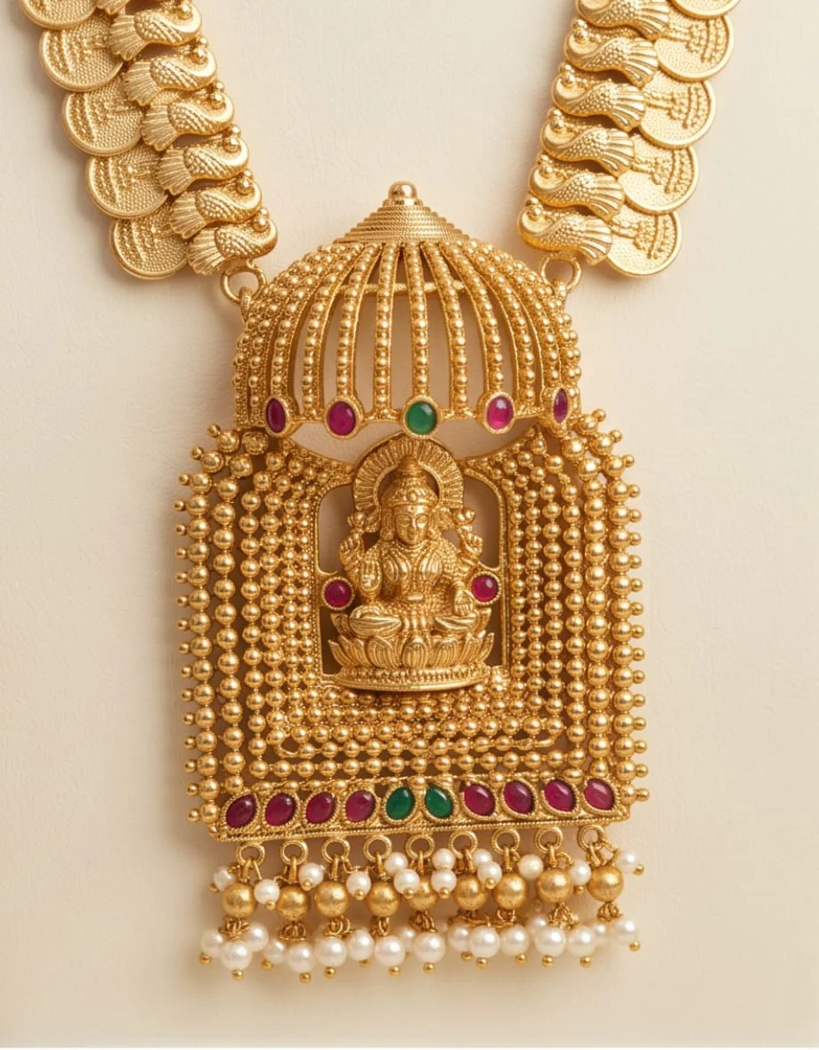 Long Haram Temple Jewellery Set
