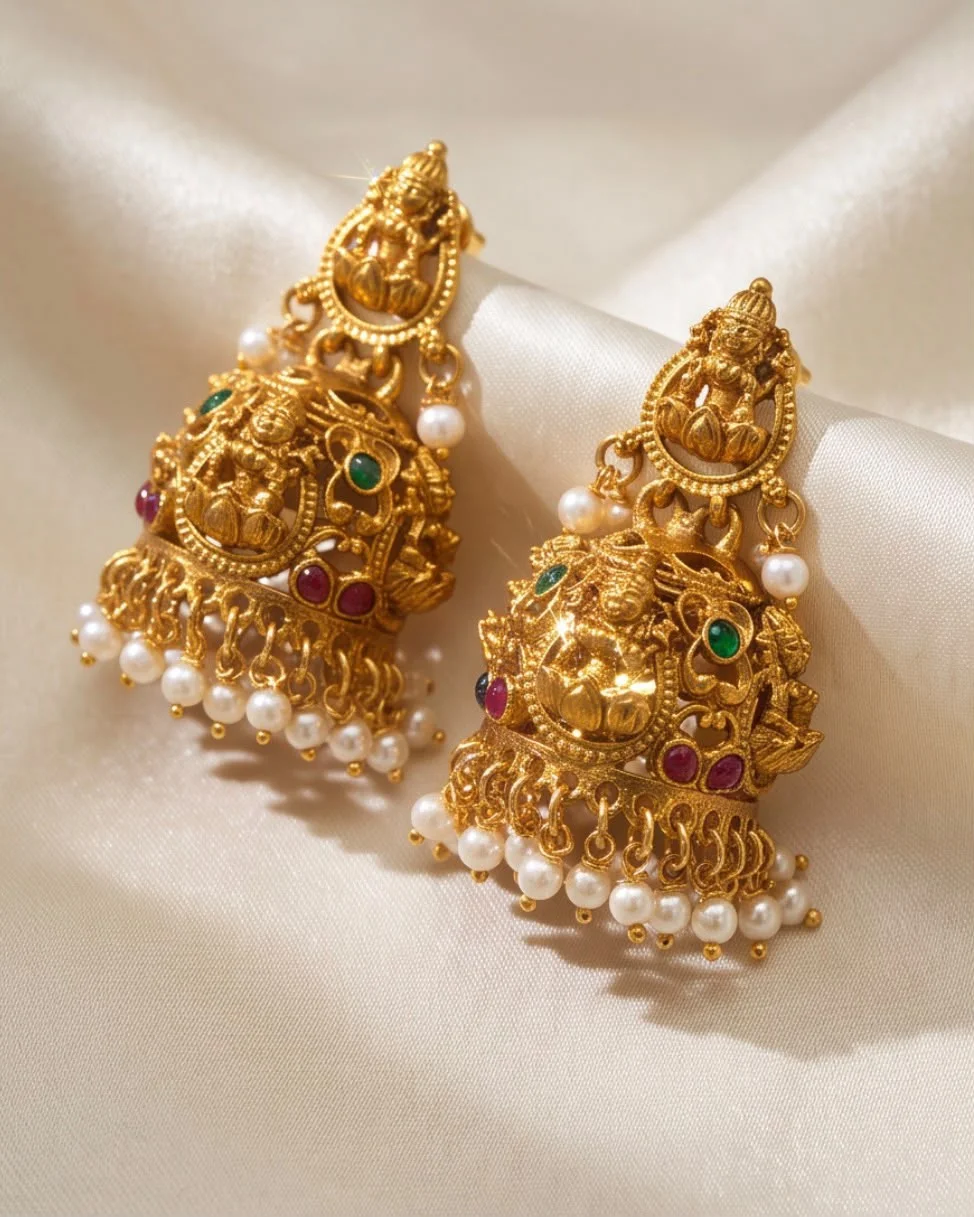 Traditional Temple Jhumka Earrings