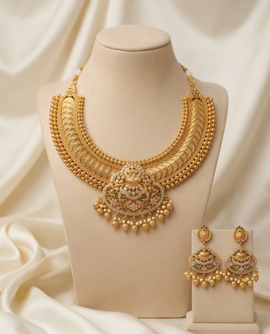 Kasu Necklace Set Gold Plated alternate view