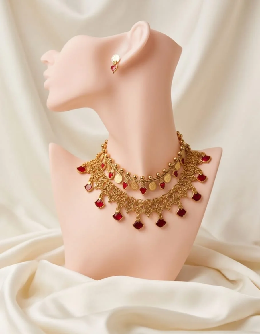 2 Pieces Choker Set 3.