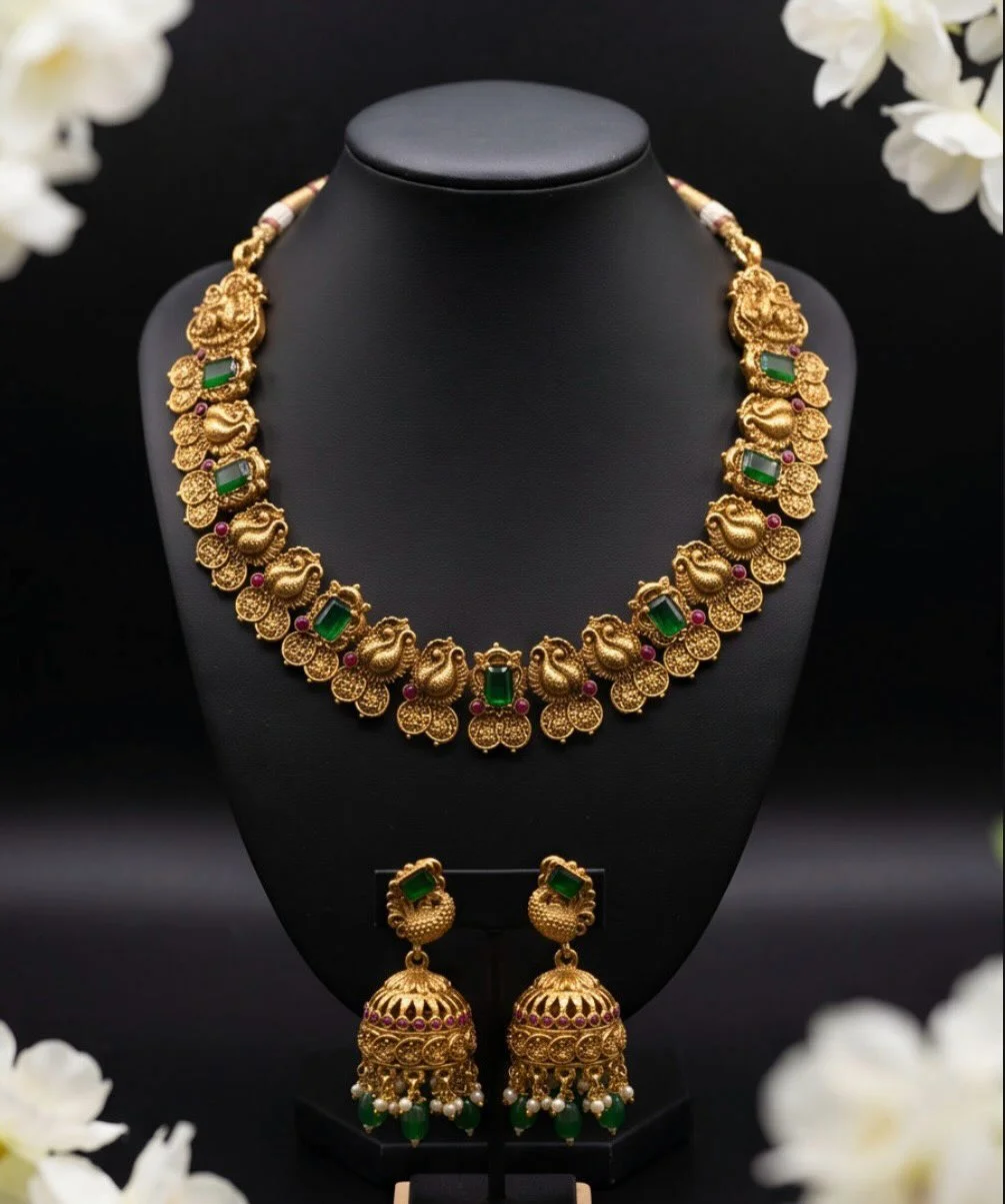 Antique Style Gold Finish Peacock