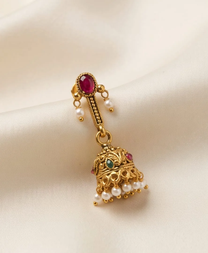 This Antique Gold Finish Fine Beadwork In Pastel Tones Statement Peacock Pendant Necklace And Matching Earrings. view 3