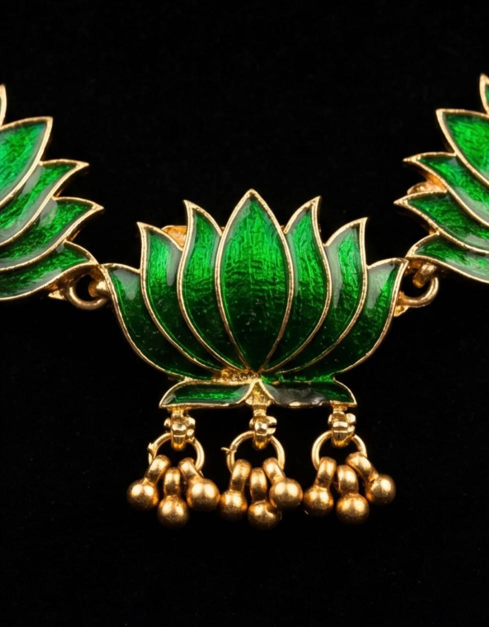 Green Lotus Necklace alternate view