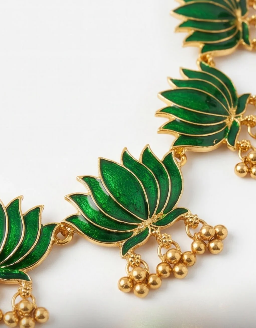 Green Lotus Necklace view 3
