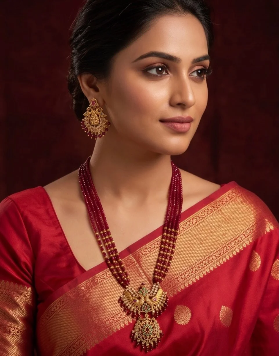 Gold Plated Multi Layer Long Necklace alternate view