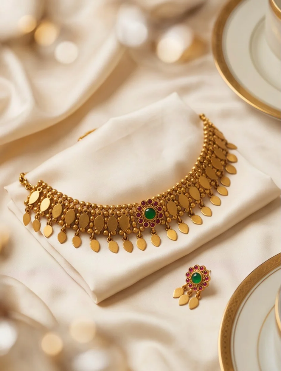 Gold Plated Antique Elakathali
