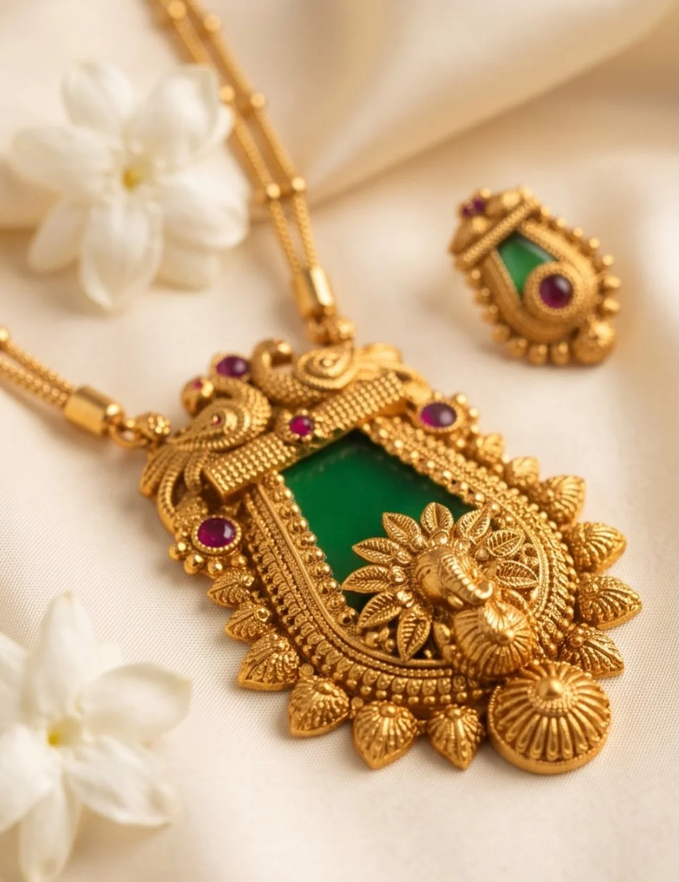 Green Pendant Set