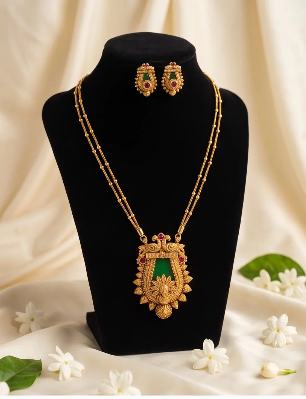 Green Pendant Set alternate view