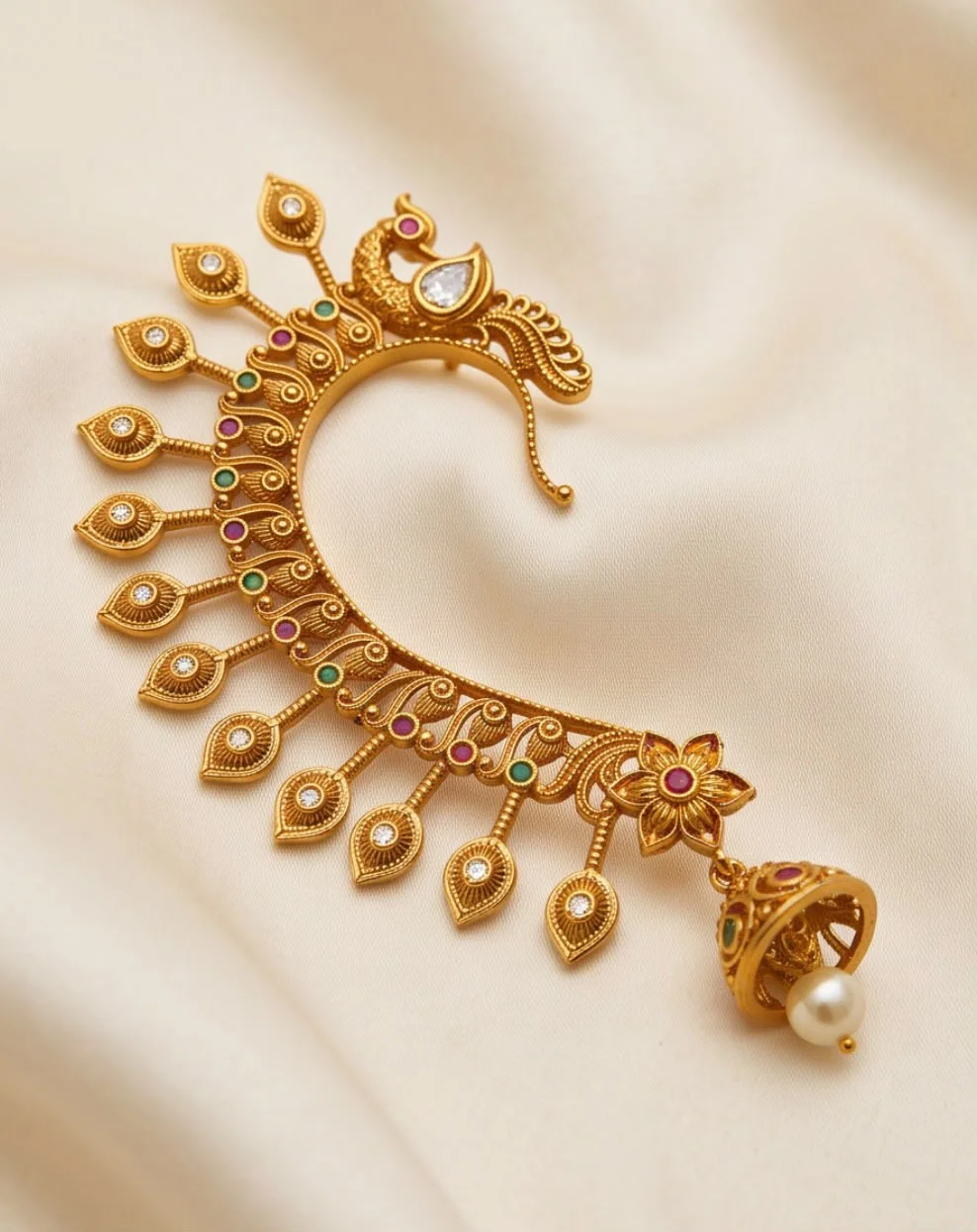 Earrings  Gold-Plated Peacock Ear Cuffs